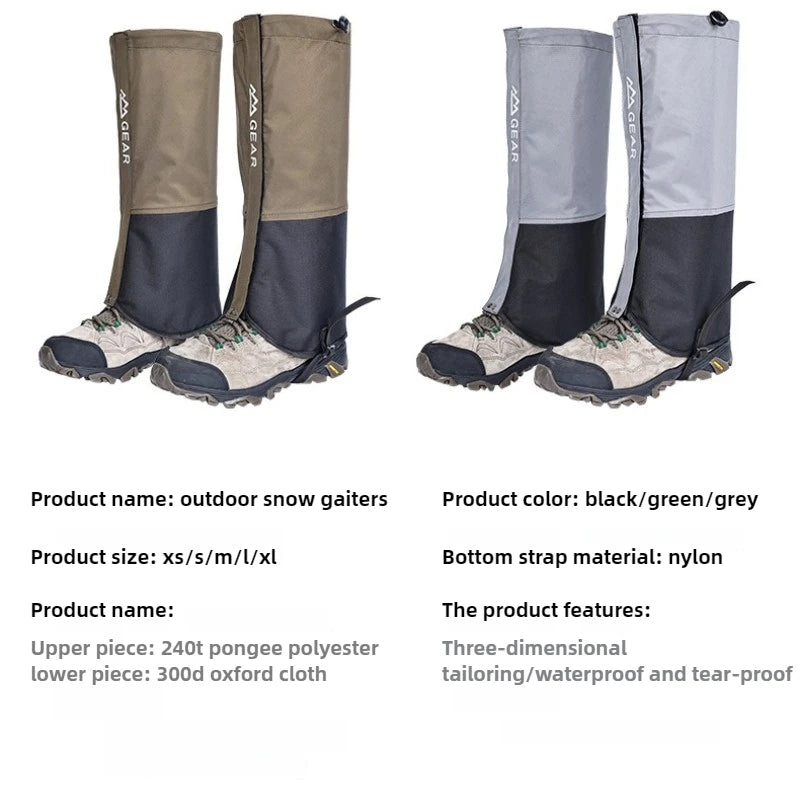 Hiking Gaiters Outdoor Travel Leg Warmers Waterproof