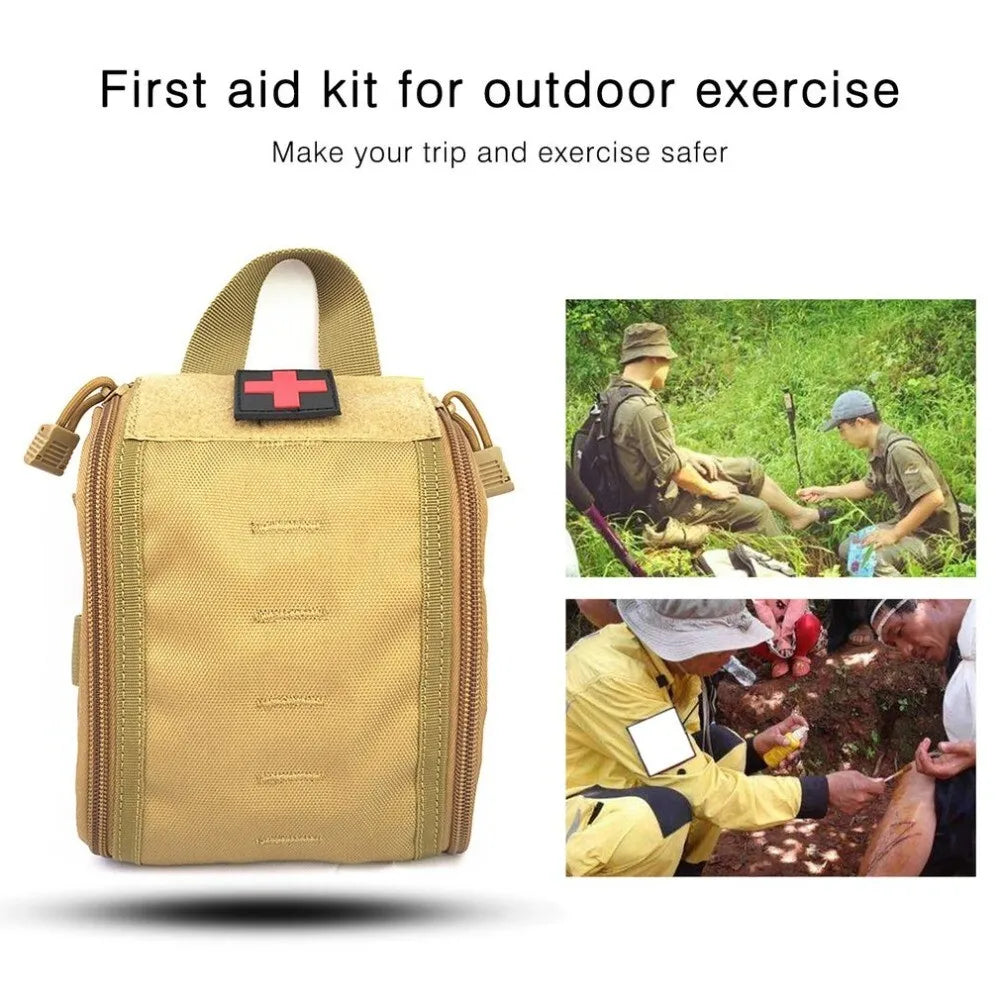Tactical Molle First Aid Kid Bag Utility Pouch Outdoor Hiking Hunting Emergency Medical Bag Waist Pack Survival Medic Bag