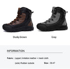 Men's mountain climbing motorcycle boots, outdoor hiking boots, fashionable boots
