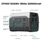 Ctolity XP1000 1024Wh 1600w Portable Power Station for Camping, UPS Function, Lifepo4 Battery, One Hour Fast Full Charing