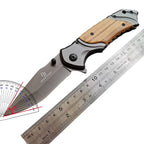 1Pc Single-handed Quick-opening Folding Knife, High-hardness Solid Wood Outdoor Folding Knife, Multi-functional Folding Knife