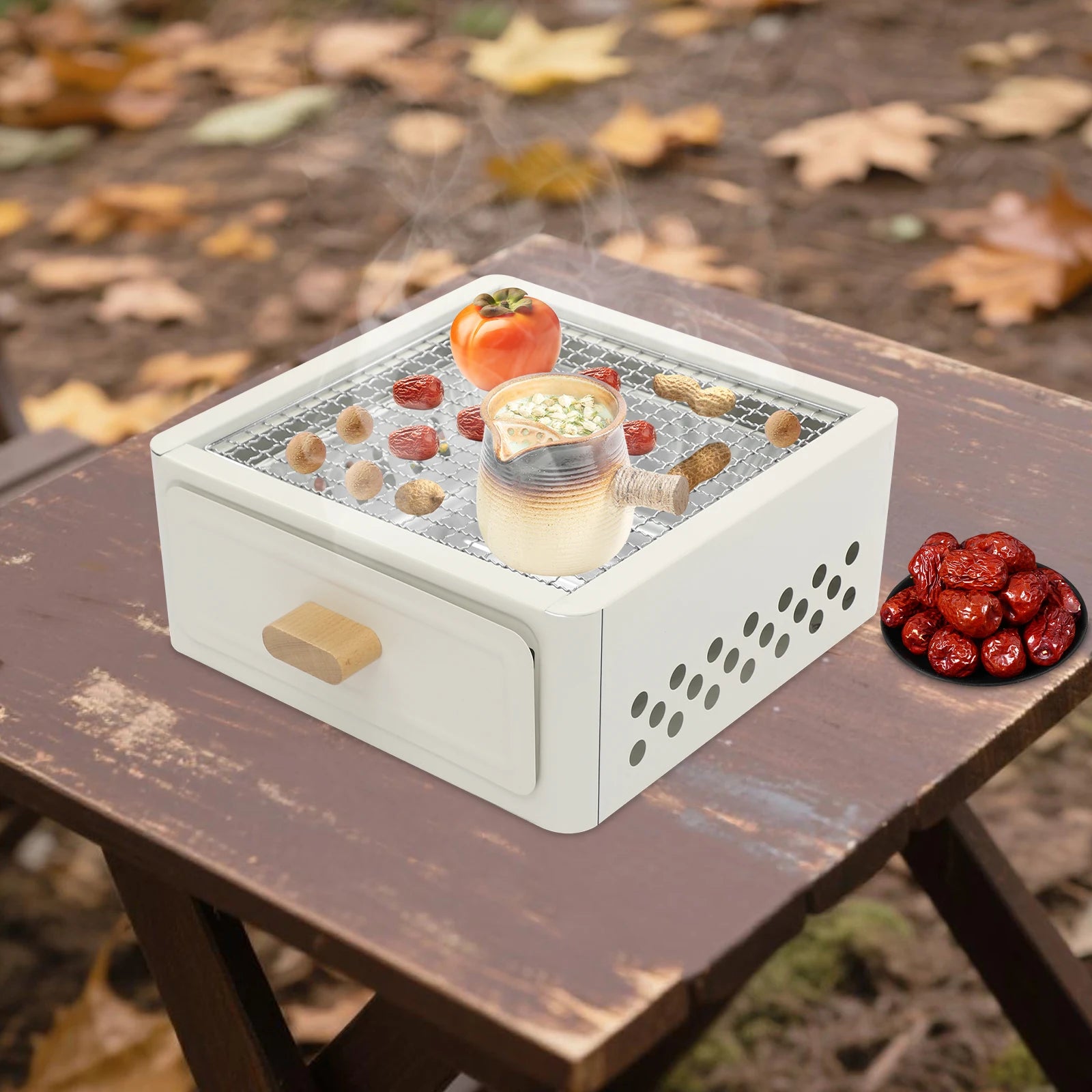 31*31*13.5cm Square Tabletop Barbecue Stove, Outdoor Bbq Grill, Barbecue Grill For Outdoor Cooking