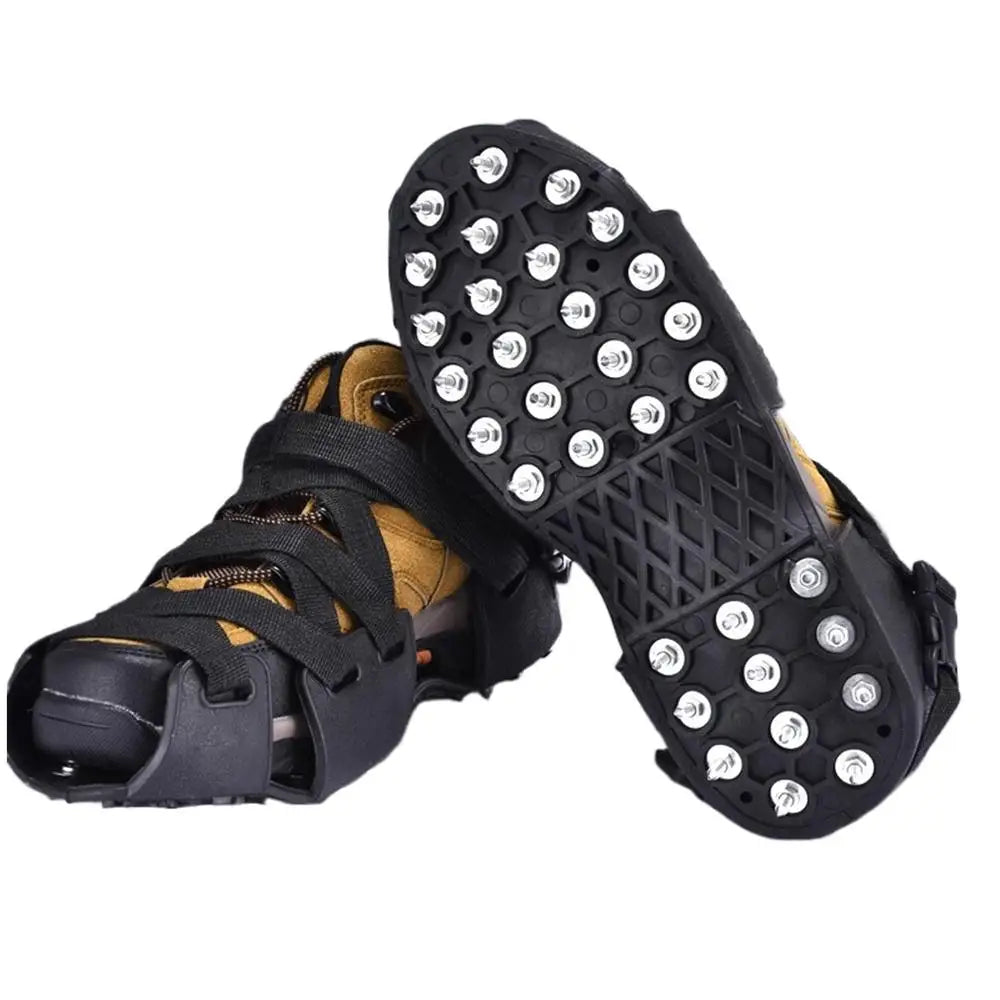 Crampons For Hiking Boots 32-Spikes Crampons Ice Cleats Traction Snow Grips Winter Ice Snow Grips Traction Cleats For Walking