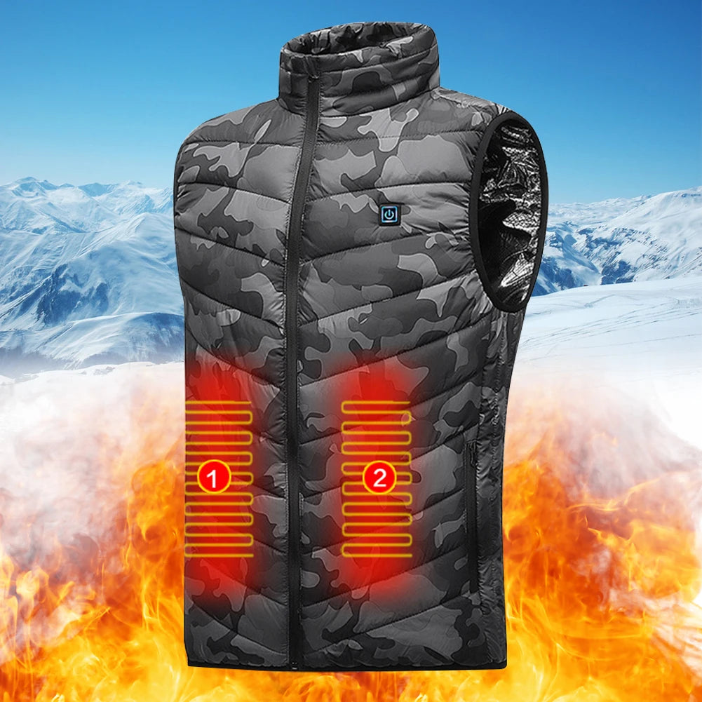 9 Heated Vest Zones Electric Heated Jackets Men Women Sportswear Heated Coat Graphene Heat Coat USB Heating Jacket For Camping