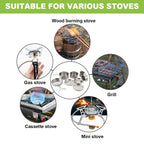 8pcs/Set Camping Cookware Mess Kit Stainless Steel