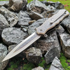 BlossomEDC Folding Pocket Knife 3D Chrysanthemum Design, Stainless Steel EDC Knife for Men, Lightweight & Durable (4.7oz, 7.95")