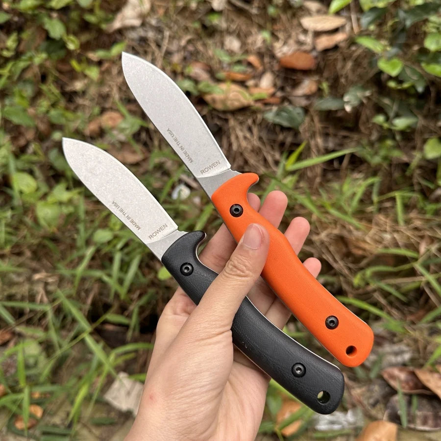 AGK High Hardness Straight Knife Lightweight and Durable Two-handed Design Outdoor Camping Survival Adventure Cutting Knife