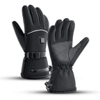 Motorcycle Heated Gloves Winter Motorcycle Waterproof Touch Screen Ski Heated Gloves 3 Gear Temperature Heating Thermal Gloves
