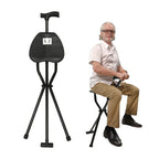 Walking Stick Cane Chair Folding Cane with Seat 35.4 Inches Tall and Supports up to 249.12lbs