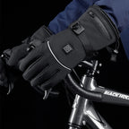 Motorcycle Heated Gloves Winter Motorcycle Waterproof Touch Screen Ski Heated Gloves 3 Gear Temperature Heating Thermal Gloves