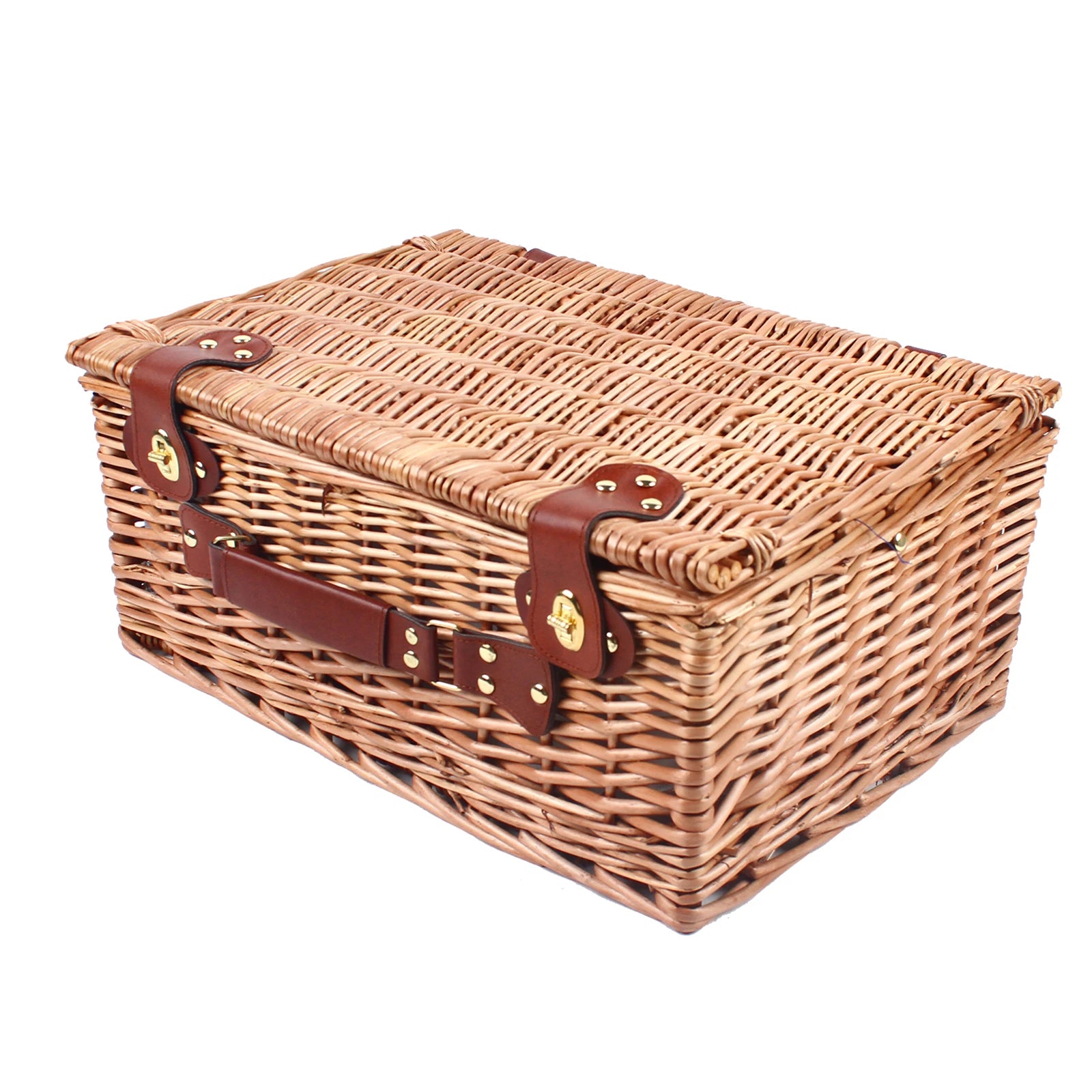 Blue and White Outdoor Picnic Household Storage Basket  Suitable for Excursions, Camping, Hiking, Picnics, Outdoor Parties