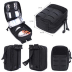 Men's Tactical Military Medical First Aid Kit Pack Molle Pouch Waist Belt Bag Mini Bag Survival Hunting Hiking Camping Tool