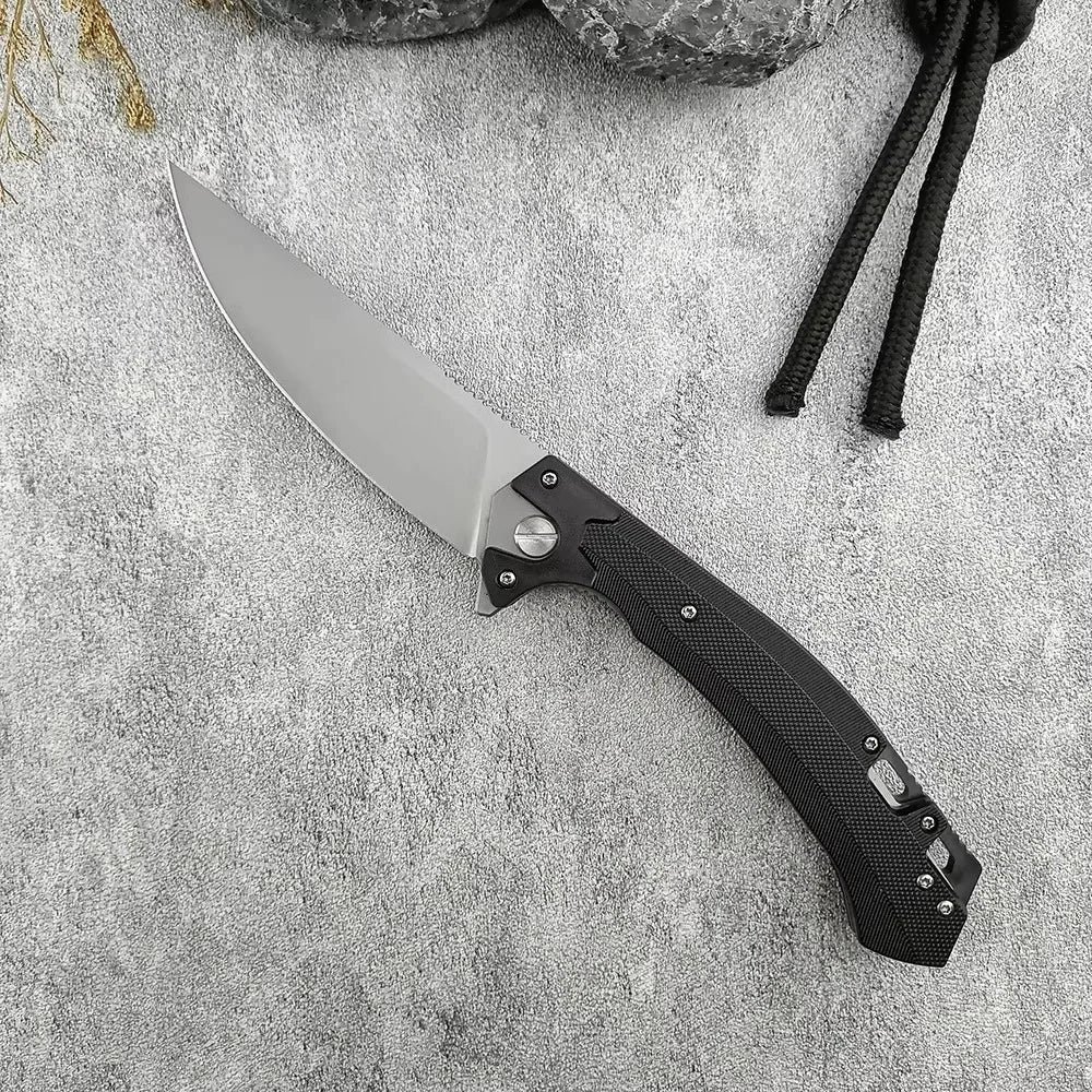 Outdoor Flipper 440C Blade Portable Utility Sharp Tactical Hunting Knife Self Defense Rescue Folding Knife with Clip