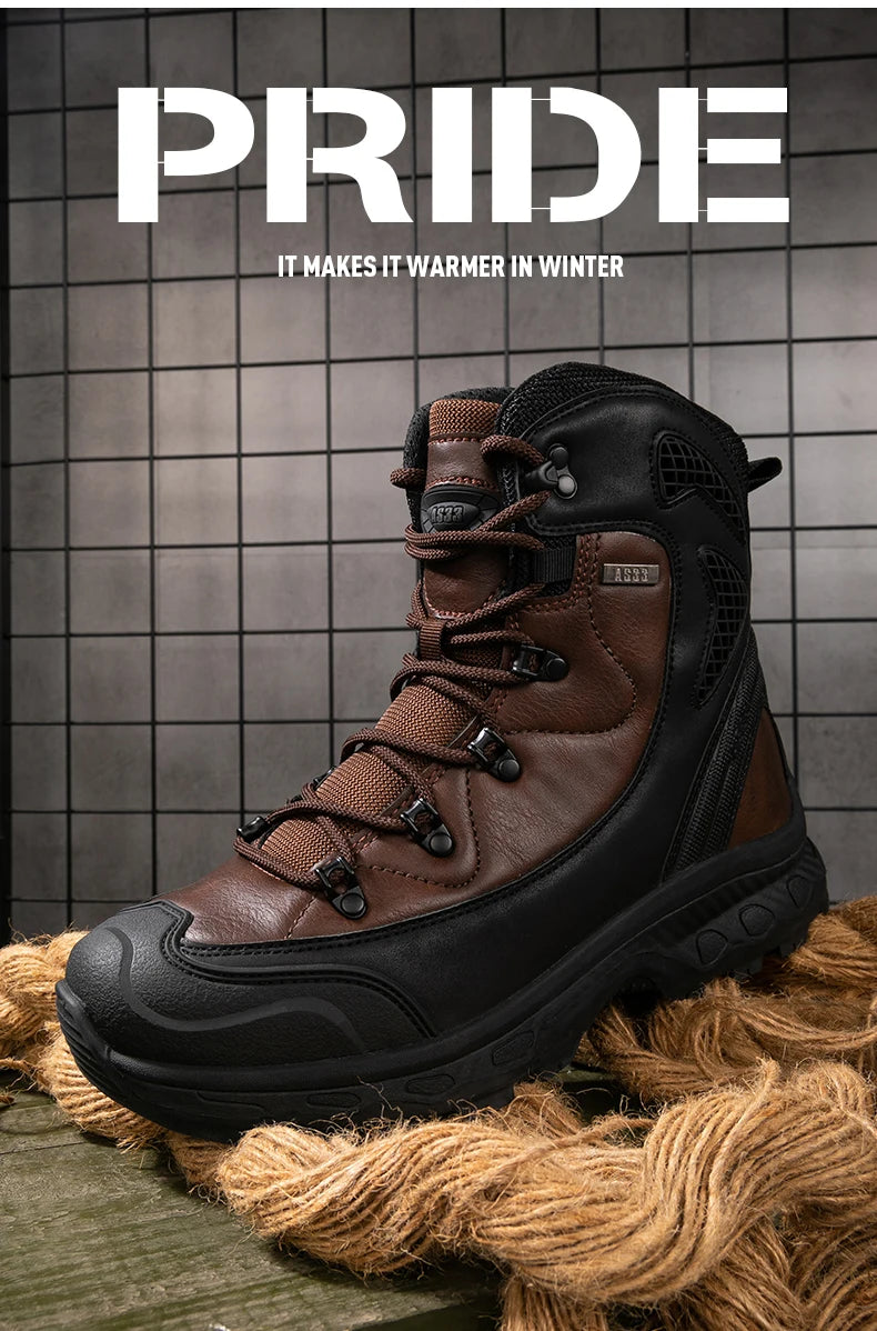 Men's mountain climbing motorcycle boots, outdoor hiking boots, fashionable boots