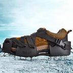 Crampons For Hiking Boots 32-Spikes Crampons Ice Cleats Traction Snow Grips Winter Ice Snow Grips Traction Cleats For Walking