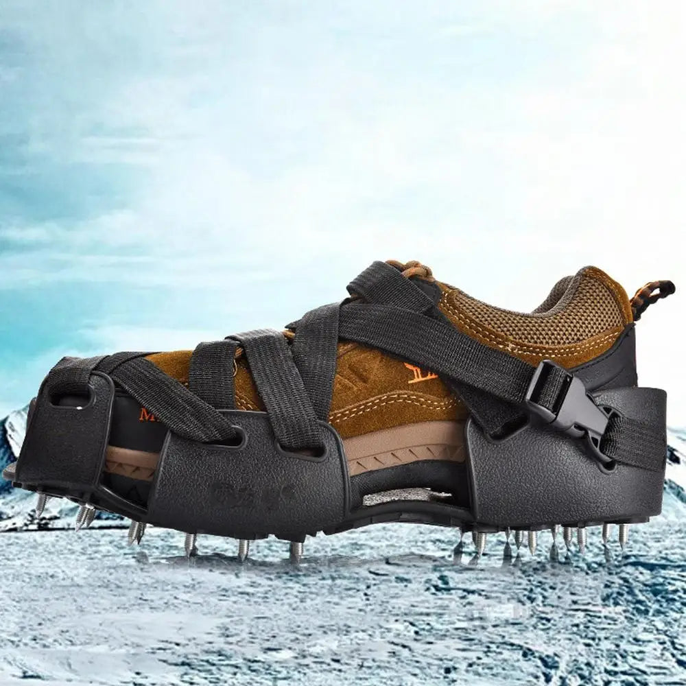 Crampons For Hiking Boots 32-Spikes Crampons Ice Cleats Traction Snow Grips Winter Ice Snow Grips Traction Cleats For Walking