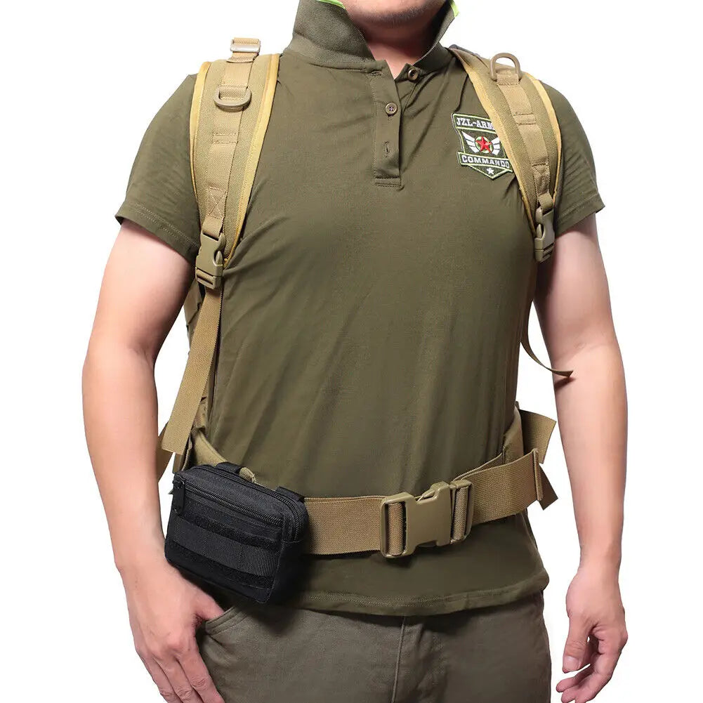 Tactical Molle Waist Belt Hip Pouch Fanny EDC Pack Camping Hunting Utility Bag Molle Medical Outdoor First Aid Sports Bag