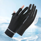 Lady Sunscreen Ice Silk Gloves Cycling Gloves Breathable Motorcycle Gloves Bicycle Gloves for Golf Driving Riding Fishing Hiking