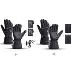 Motorcycle Heated Gloves Winter Motorcycle Waterproof Touch Screen Ski Heated Gloves 3 Gear Temperature Heating Thermal Gloves