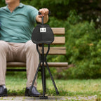 Walking Stick Cane Chair Folding Cane with Seat 35.4 Inches Tall and Supports up to 249.12lbs