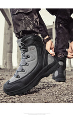 Men's mountain climbing motorcycle boots, outdoor hiking boots, fashionable boots