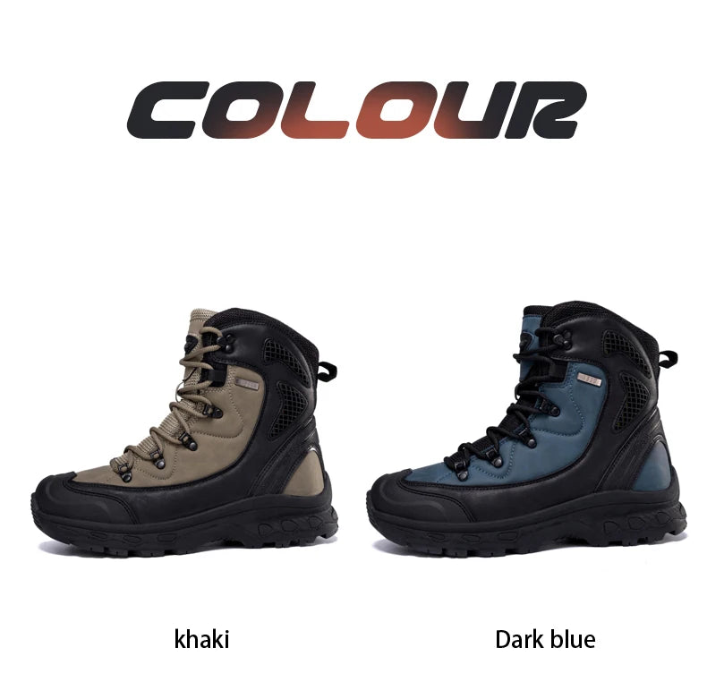 Men's mountain climbing motorcycle boots, outdoor hiking boots, fashionable boots