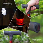 Adjustable Folding Cane With Alarm LED Light Radio And Handle
