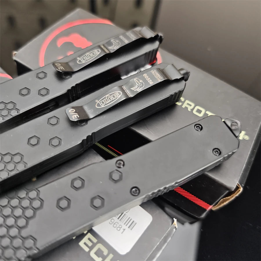 F156 Pocket Knife Black Zinc Alloy Handle for Multifunctional Outdoor Self-defense Camping EDC Survival Tool Knives Gift for Men