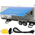 RV Awning 19' Camper Awning Fabric Trailer Awning Canopy Patio Camping Car Awning Durable 15oz Vinyl Roller Tube for RV Van SU