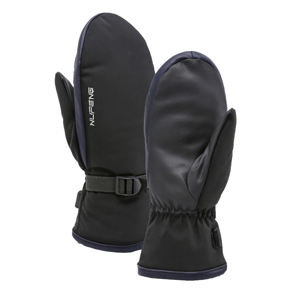 Electric Heated Gloves Motorcycle Winter Moto Heated Gloves Warm Waterproof Rechargeable Heating Thermal Gloves For Snowmobile