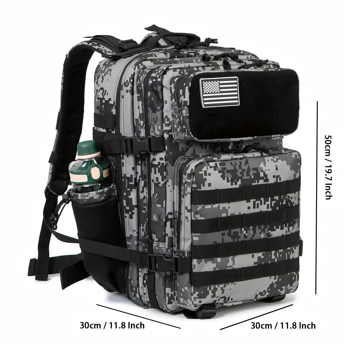 45L Tactical Backpack Hunting Rucksack with Dual Cup Holders  Outdoor camping equipment back pack