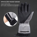 1Pair Heated Gloves Anti-Slip Electric Winter Heating Gloves Rechargeable Waterproof for Outdoor Climbing Hiking Skiing Cycling