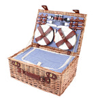 Blue and White Outdoor Picnic Household Storage Basket  Suitable for Excursions, Camping, Hiking, Picnics, Outdoor Parties
