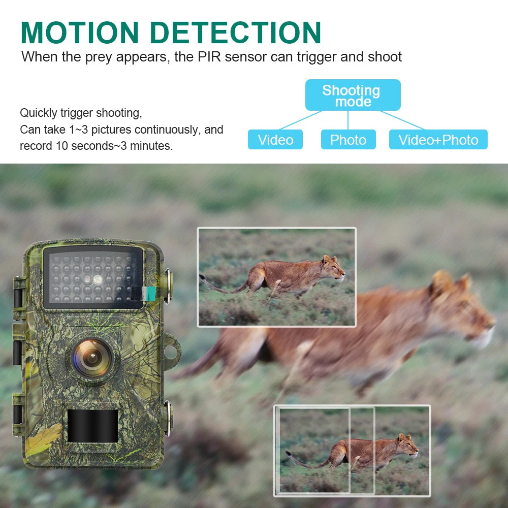Hunting Trail Camera 16MP 1080P 940nm Infrared Night Vision Motion Activated