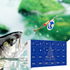 Fishing Advent Calendar Freshwater Bass Baits 24 Days Christmas Countdown Calendar Fishing Lure Kit for Christmas Holiday