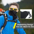 Winter Neck Warmer Gaiter Adjustable Scarf Hiking Cycling Sports Windproof Fleece Ski Face Mask for Men Women Cold Weather
