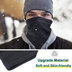 Winter Neck Warmer Gaiter Adjustable Scarf Hiking Cycling Sports Windproof Fleece Ski Face Mask for Men Women Cold Weather