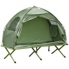 Outsunny Camping Tent Cot, Single Person Folding Cot Combo, Off-Ground Tent, Covered Outdoor Bed with Carry Bag