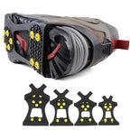 1Pair 10 Teeth Snow Ice Claw Climbing Anti-Slip Ice Grips Shoe Spikes Crampon Cleats Sport Shoes Cover for Walking Hiking Boots
