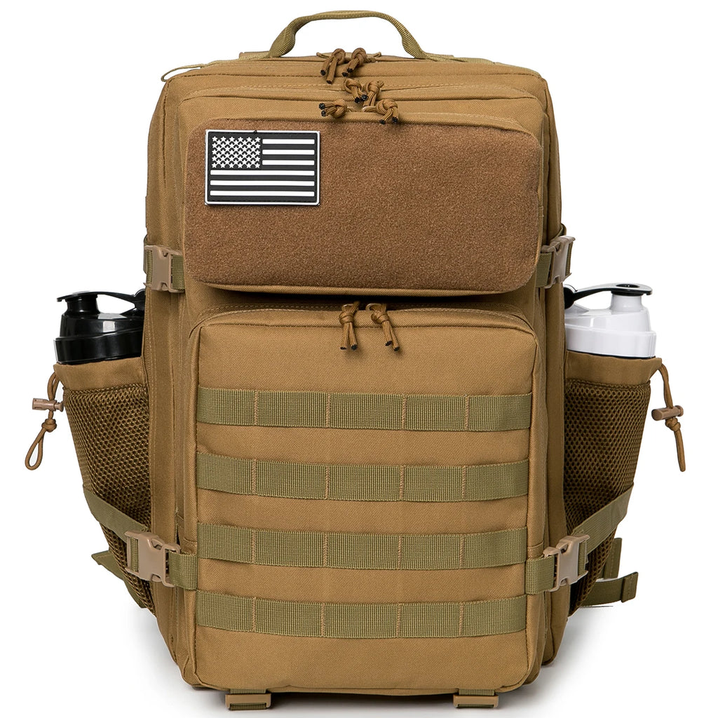 45L Tactical Backpack Hunting Rucksack with Dual Cup Holders  Outdoor camping equipment back pack
