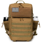 45L Tactical Backpack Hunting Rucksack with Dual Cup Holders  Outdoor camping equipment back pack