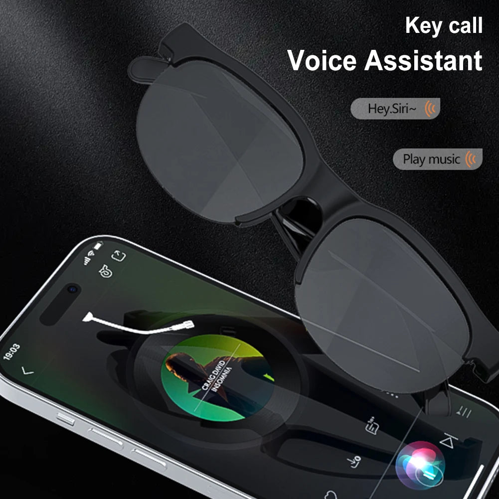 AI Intelligent Translation Glasses Bluetooth-Compatible 5.4 Smart Glasses Support 144 Languages Wireless Headset for Men & Women