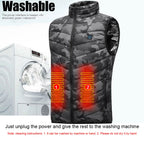 9 Heated Vest Zones Electric Heated Jackets Men Women Sportswear Heated Coat Graphene Heat Coat USB Heating Jacket For Camping