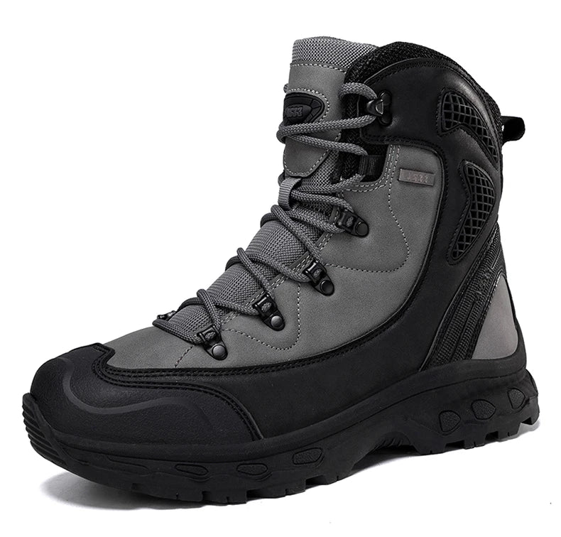 Men's mountain climbing motorcycle boots, outdoor hiking boots, fashionable boots