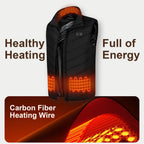 Womens Heated Vest 5 in 1 Smart Controller Lights-out Design, Electric Heated Jackets (Battery Pack Not Included)