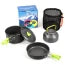 Camping Cookware Kit, 2-3 Person Camping Cookware Set Non Stick Pot and Pans Lightweight