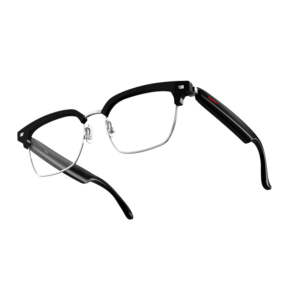 Blackview E1306 Smart Glasses for Men Women Bluetooth Call Outdoor Sport Anti-blue Light Glasses with AI Voice Mic & Speaker