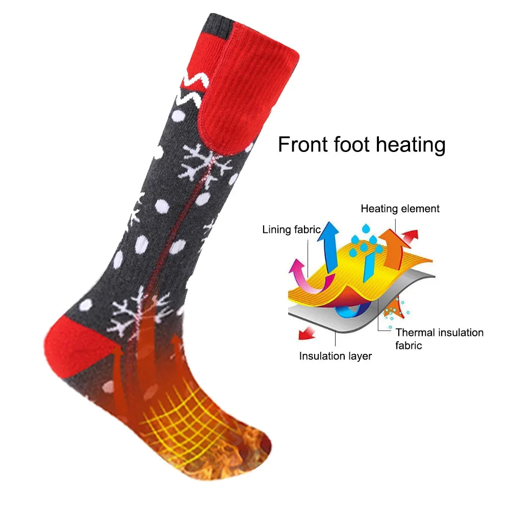 5000mAh Rechargeable Heated Socks for Men Women Washable Electric Thermal Warming Socks with Aiwei APP Remote Control for Winter