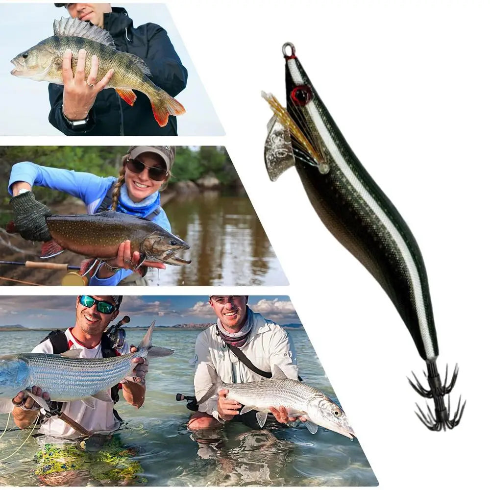 Glowing Squid Jigs Saltwater Shrimp Lures Fluorescent Artificial Fishing Baits Realistic Freshwater Fish Luring Tools supplies