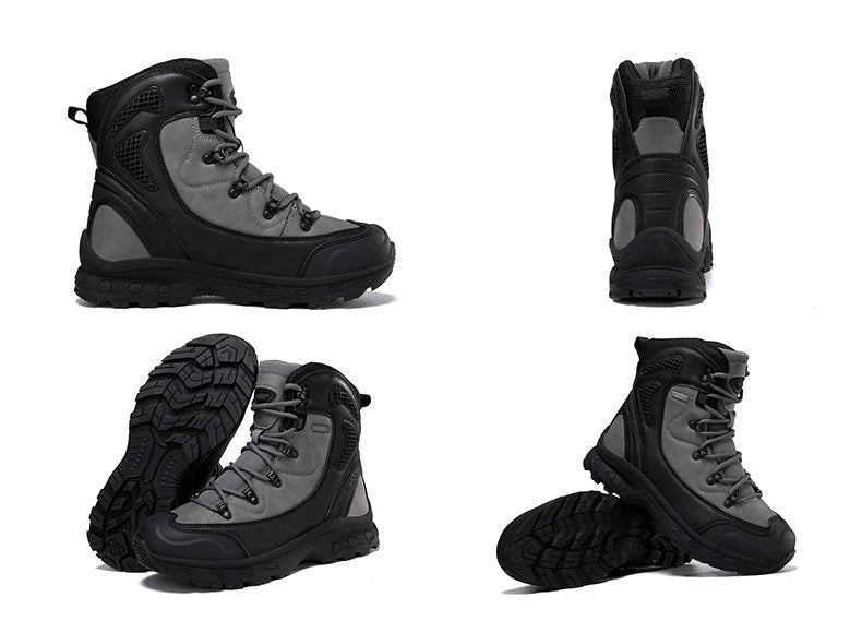 Men's mountain climbing motorcycle boots, outdoor hiking boots, fashionable boots